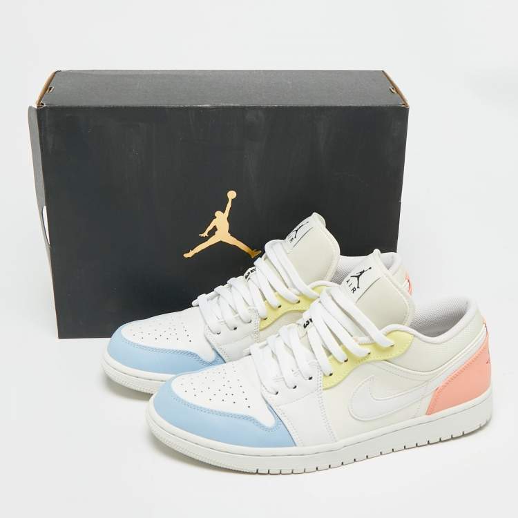 Pre Owned Air Jordans Jordan 1 To My First Coach Size 45.5 Multicolor Leather Low Top Sneakers