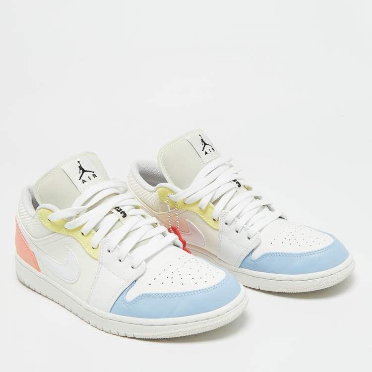 Pre Owned Air Jordans Jordan 1 To My First Coach Size 45.5 Multicolor Leather Low Top Sneakers