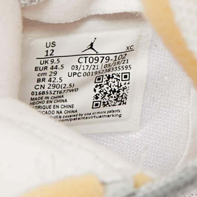 Pre Owned Air Jordans Jordan 1 Size 44.5 Multicolor Leather and Suede High Top Sneakers