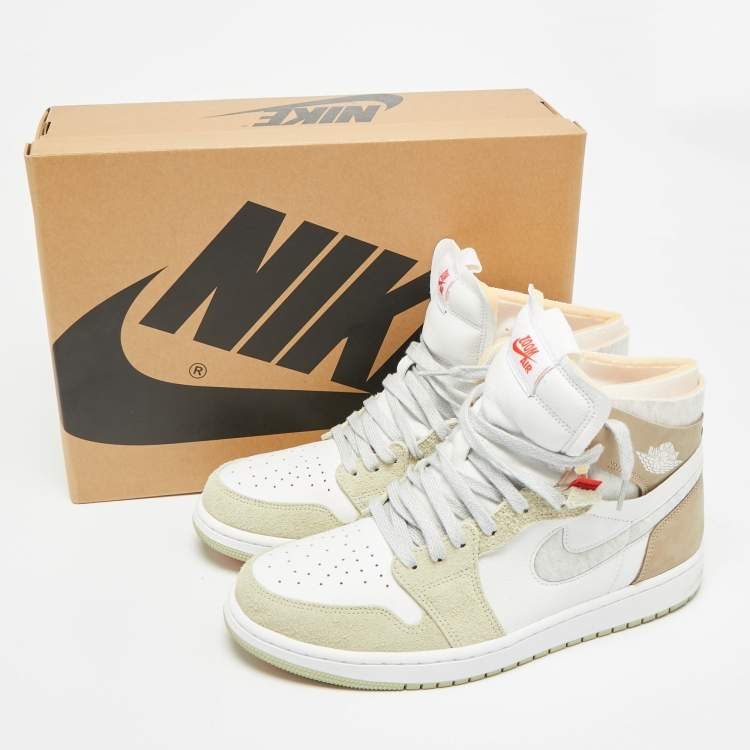 Pre Owned Air Jordans Jordan 1 Size 44.5 Multicolor Leather and Suede High Top Sneakers