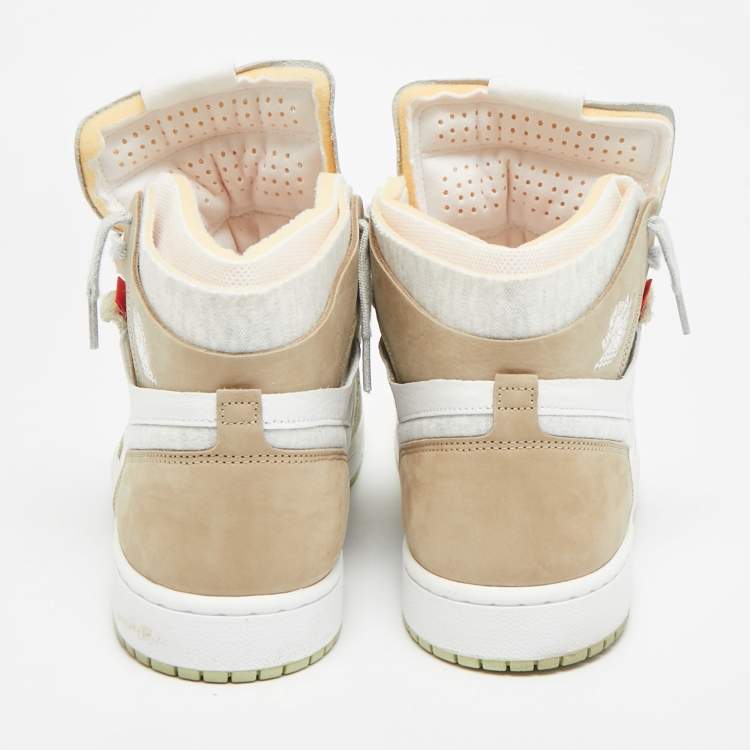 Pre Owned Air Jordans Jordan 1 Size 44.5 Multicolor Leather and Suede High Top Sneakers