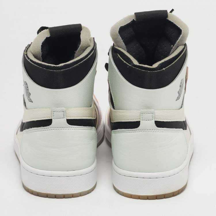 Pre Owned Air Jordans 1 Zoom Air Size 44 Multicolor Leather and Net High Top Sneakers