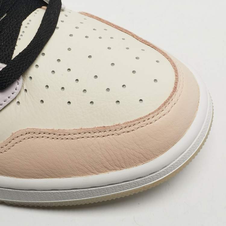 Pre Owned Air Jordans 1 Zoom Air Size 44 Multicolor Leather and Net High Top Sneakers