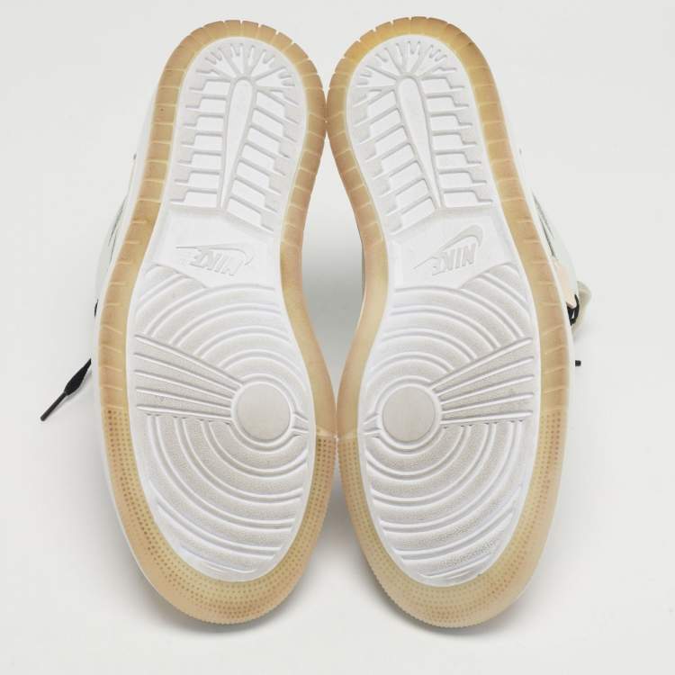 Pre Owned Air Jordans 1 Zoom Air Size 44 Multicolor Leather and Net High Top Sneakers