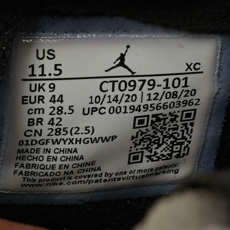 Pre Owned Air Jordans 1 Zoom Air Size 44 Multicolor Leather and Net High Top Sneakers