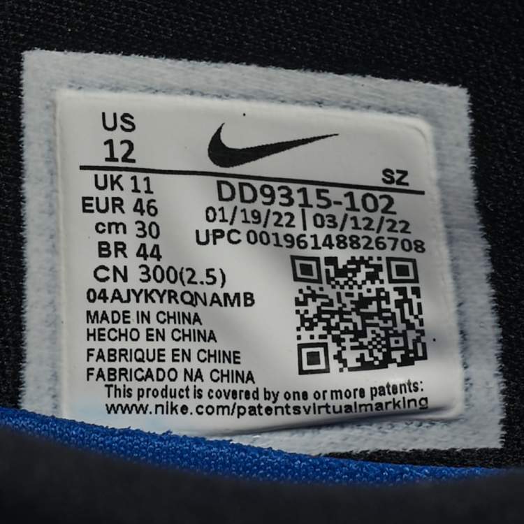 Pre Owned Air Jordans Jordan 1 Retro Golf Royal Toe Size 46 Multicolor Leather Low Top Sneakers