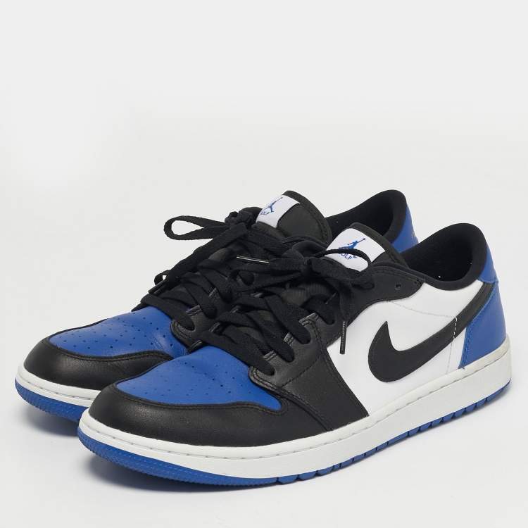 Pre Owned Air Jordans Jordan 1 Retro Golf Royal Toe Size 46 Multicolor Leather Low Top Sneakers