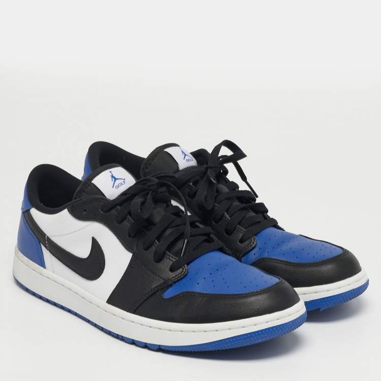 Pre Owned Air Jordans Jordan 1 Retro Golf Royal Toe Size 46 Multicolor Leather Low Top Sneakers