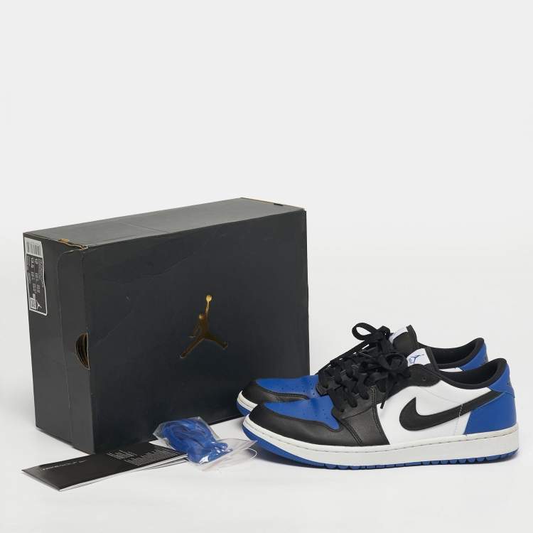 Pre Owned Air Jordans Jordan 1 Retro Golf Royal Toe Size 46 Multicolor Leather Low Top Sneakers