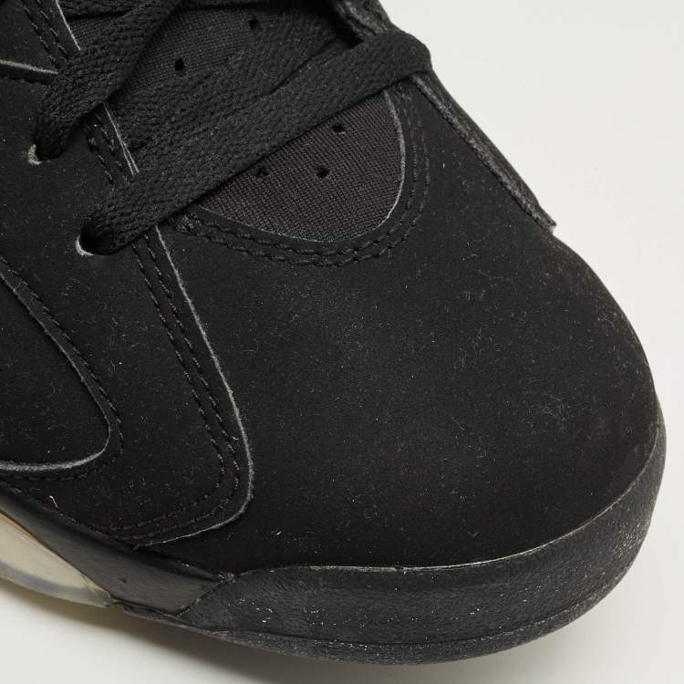 Pre Owned Air Jordans Jordan 6 Retro DMP Size 45 Black Nubuck Leather High Top Sneakers