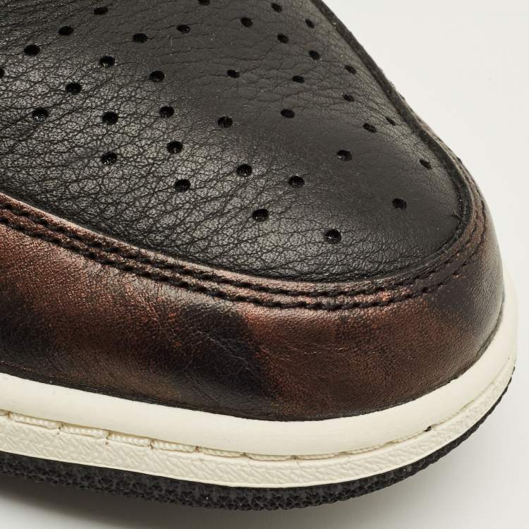 Pre Owned Air Jordans Jordan 1 Retro Light Army Rust Shadow Patina Size 45 Multicolor Leather High Top Sneakers