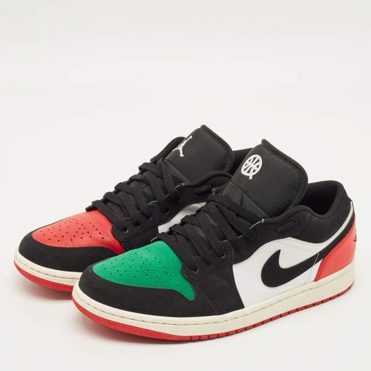 مملوكة مسبقًا Air Jordans Jordan 1 Size 42.5 Multicolor Nubuck and Leather Low Top Sneakers