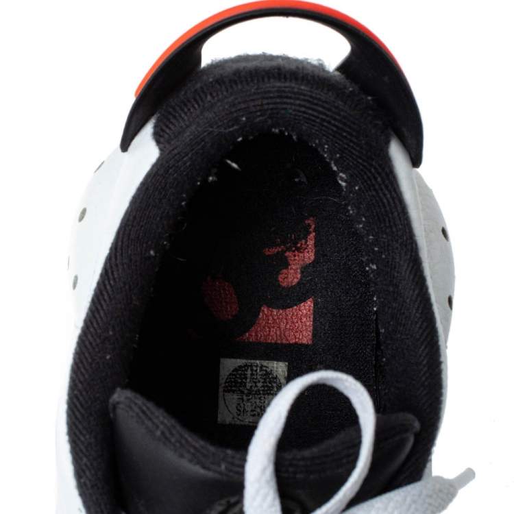 Pre Owned Air Jordans White Leather 6 Retro Infrared Size 44
