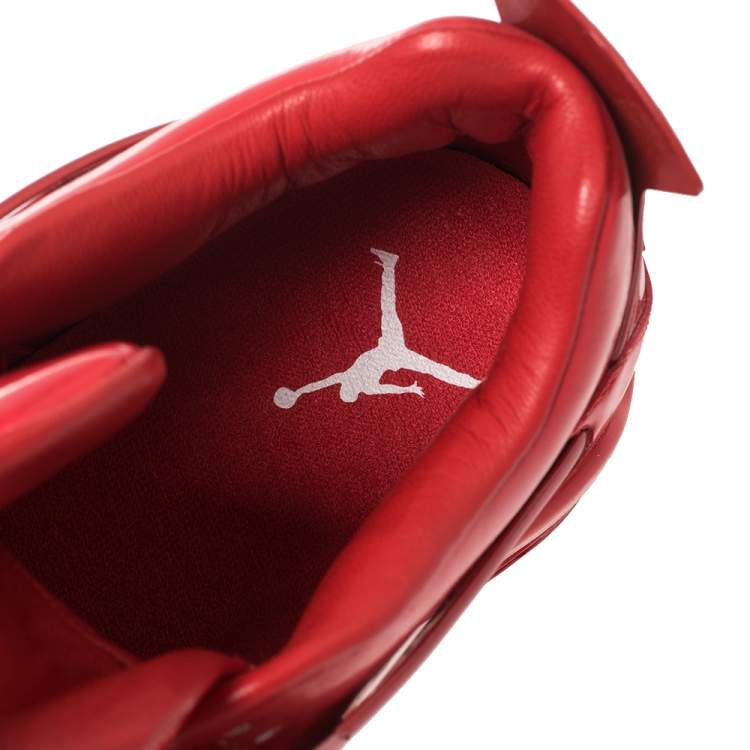 Pre Owned Air Jordan 4 Red Patent Leather 11Lab4 Sneaker Size 46