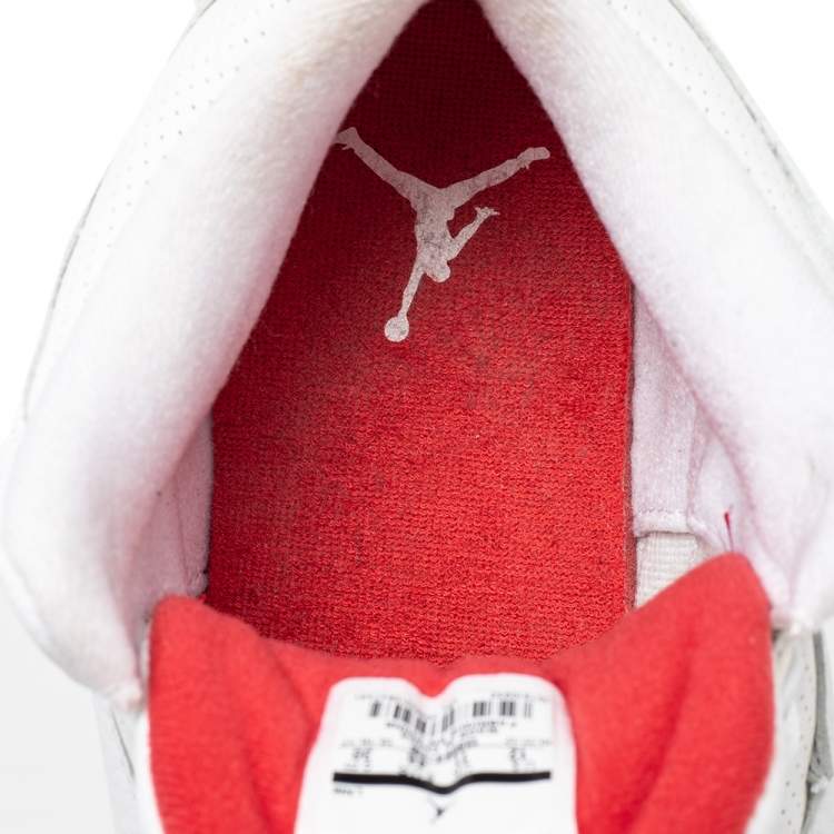 Pre Owned Jordan White Leather Air Jordan 3 Retro Hall of Fame Sneakers Size 46