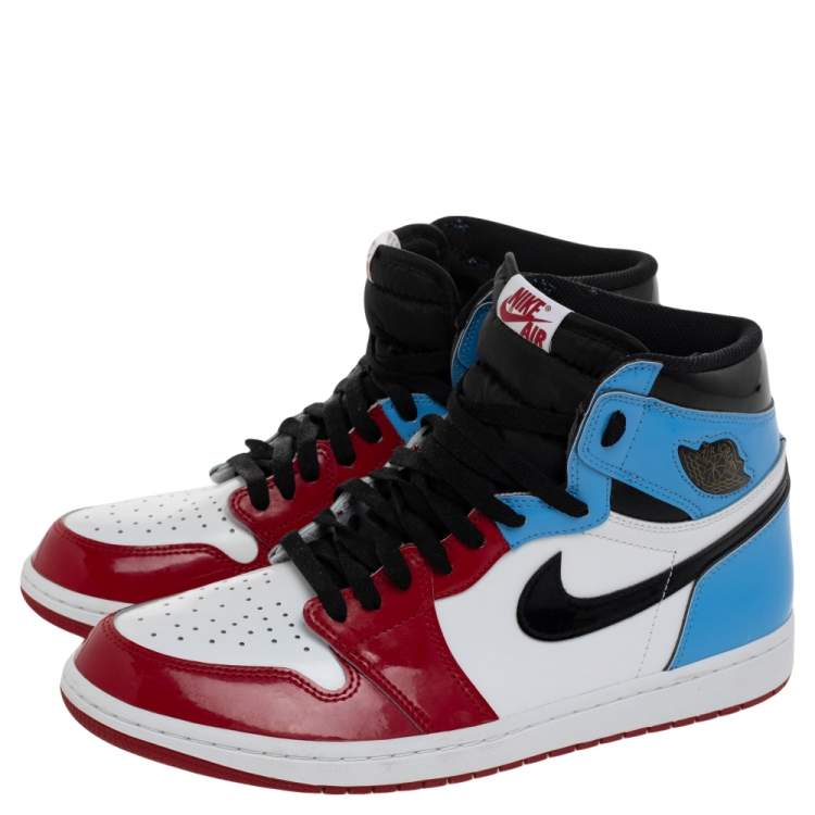 Pre Owned Air Jordan Multicolor Leather Air Jordan 1 Retro High OG  Fearless Sneakers Size 45