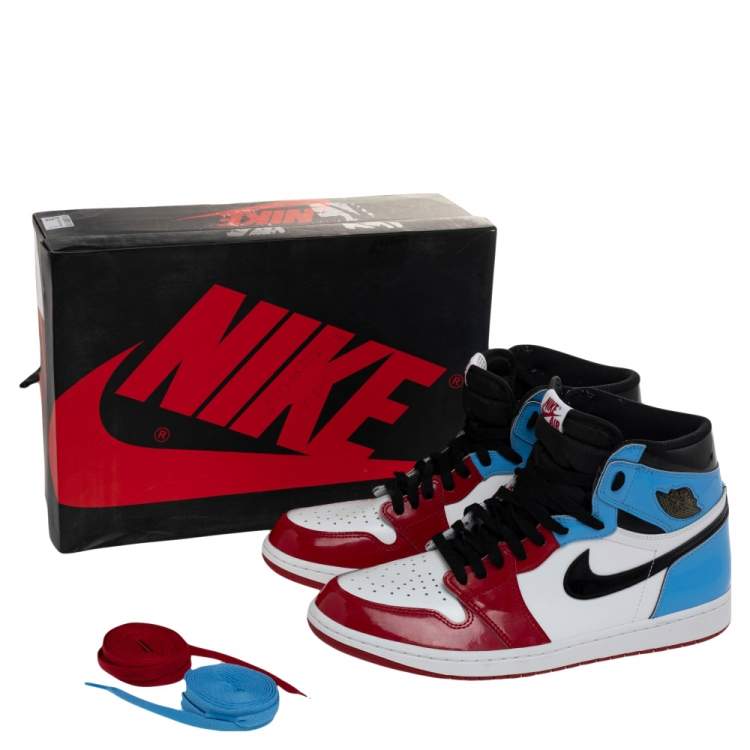 Pre Owned Air Jordan Multicolor Leather Air Jordan 1 Retro High OG  Fearless Sneakers Size 45