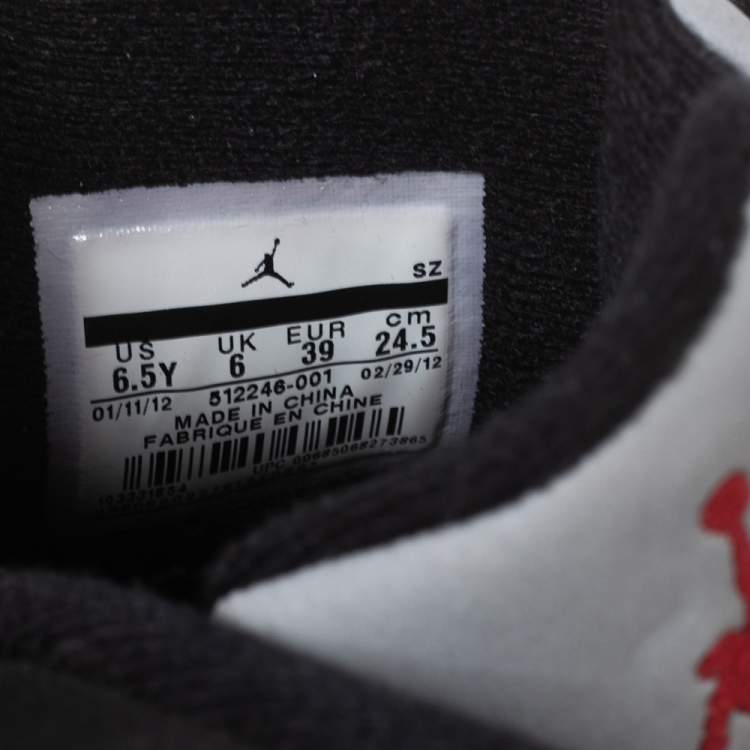 Pre Owned Air Jordan Black Suede And Leather Son of Mars Cement High Top Sneakers Size 39