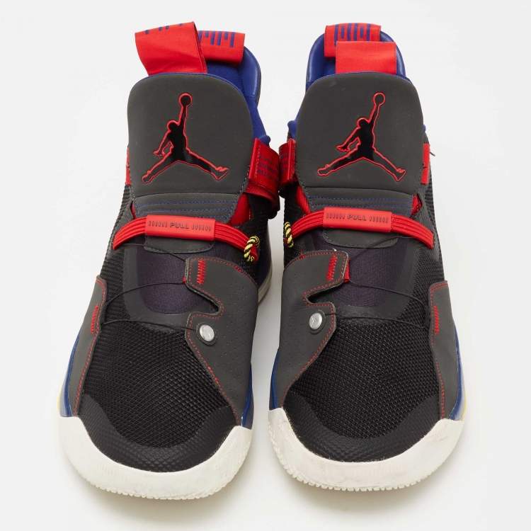 مملوكة مسبقًا Air Jordans Multicolor Mesh And Leather Tech Pack Sneakers Size 45