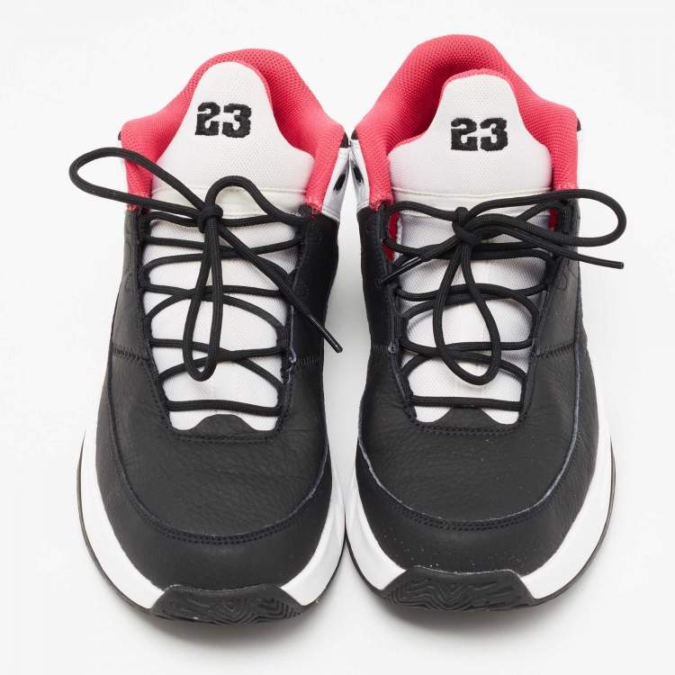 Pre Owned Air Jordan Black/White Leather Max Aura 3 Sneakers Size 44