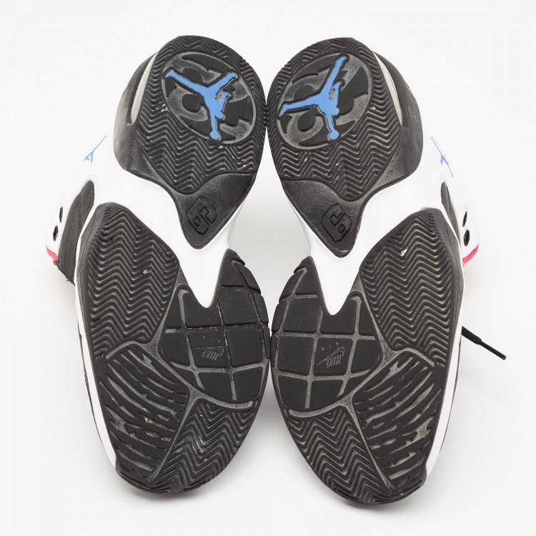 Pre Owned Air Jordan Black/White Leather Max Aura 3 Sneakers Size 44