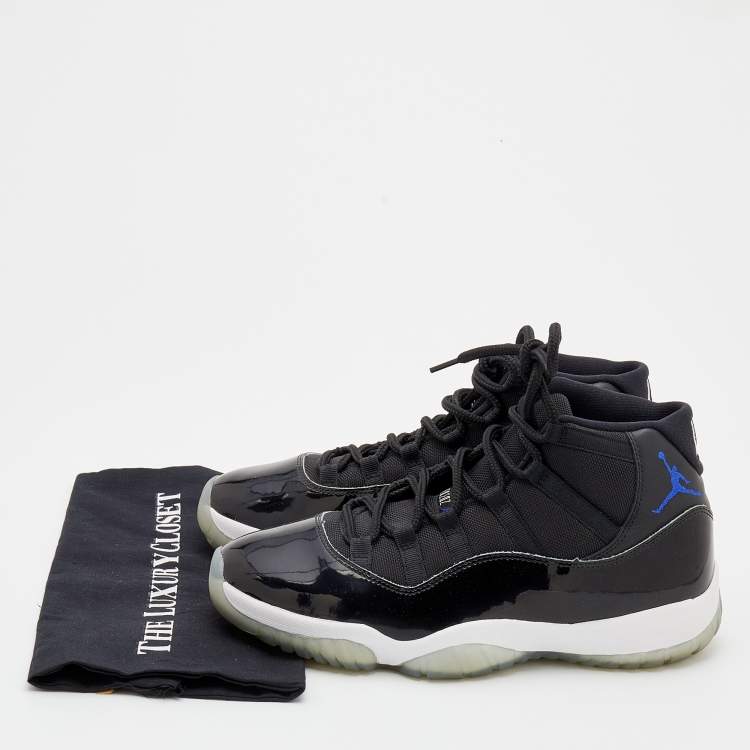 Pre Owned Air Jordan Black Fabric And Patent Leather Jordan 11 Retro Concord Sneakers Size 44