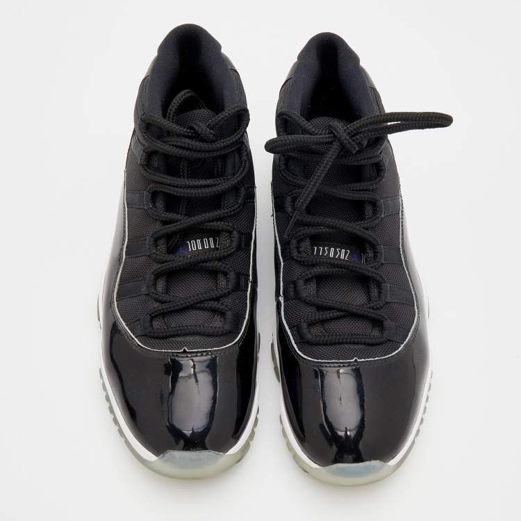 Pre Owned Air Jordan Black Fabric And Patent Leather Jordan 11 Retro Concord Sneakers Size 44
