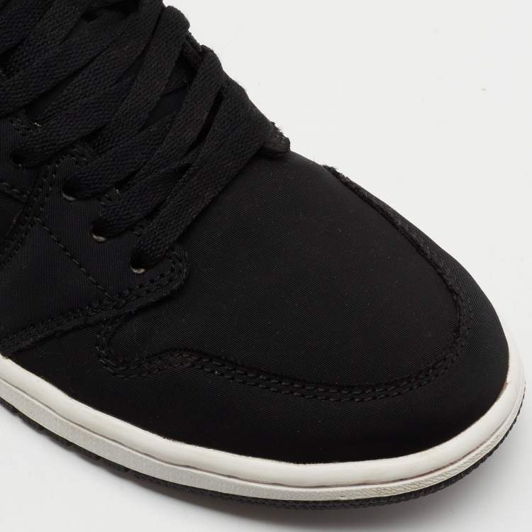 Pre Owned Air Jordans Black Fabric Air Jordan 1 Paris Saint Germain Retro High Sneakers Size 41