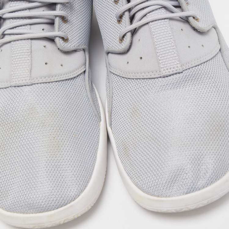 Pre Owned Air Jordans Grey Fabric Jordan Eclipse Wolf Grey Sneakers Size 43