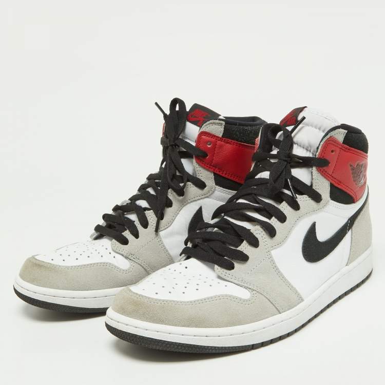 Air Jordan Tricolor Leather and Suede Jordan1 High Light Smoke