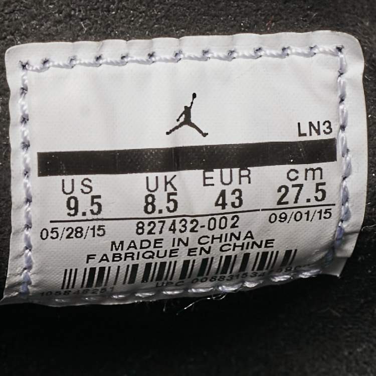 Pre Owned Air Jordan Black Canvas Horison Premuim Psny Sneakers Size 43