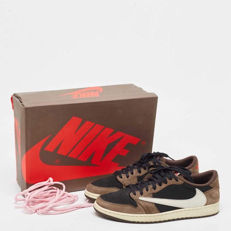Pre Owned Air Jordan Multicolor Nubuck and Leather Jordan 1 High OG TS SP Sneakers Size 47