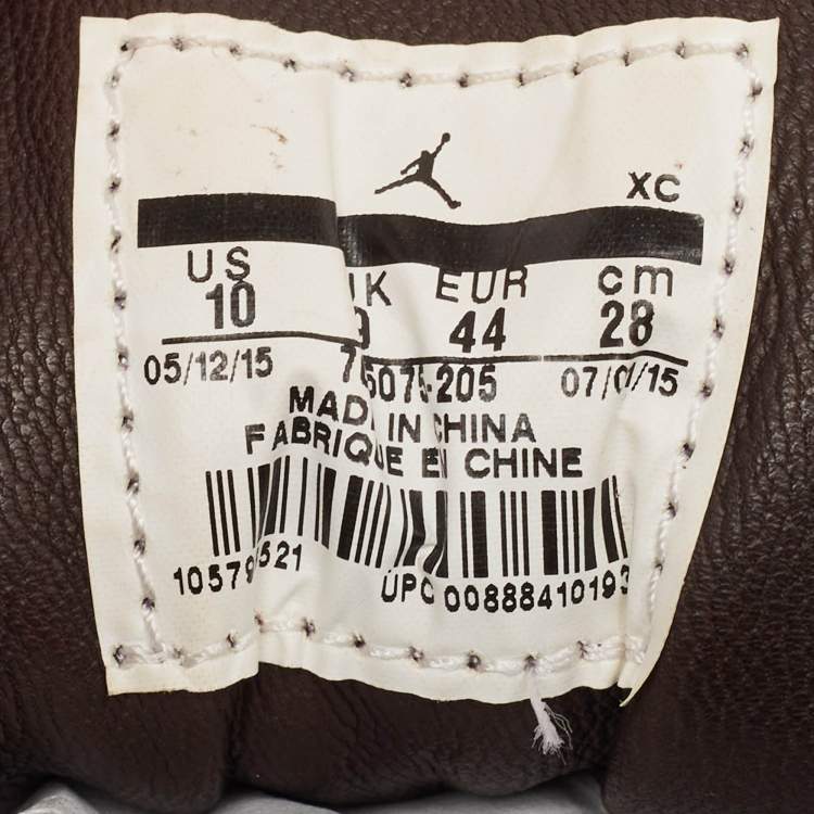 Pre Owned Air Jordans Brown Leather Jordan 1 Retro Pinnacle Baroque Brown Sneakers Size 44