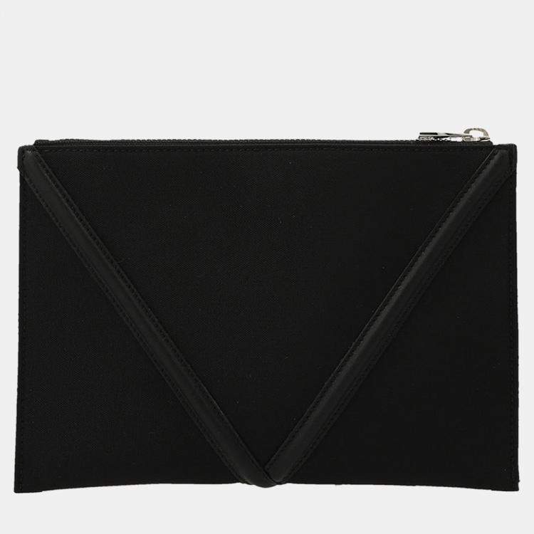 Pre Owned Alexander Mcqueen Harness Clutch in Black