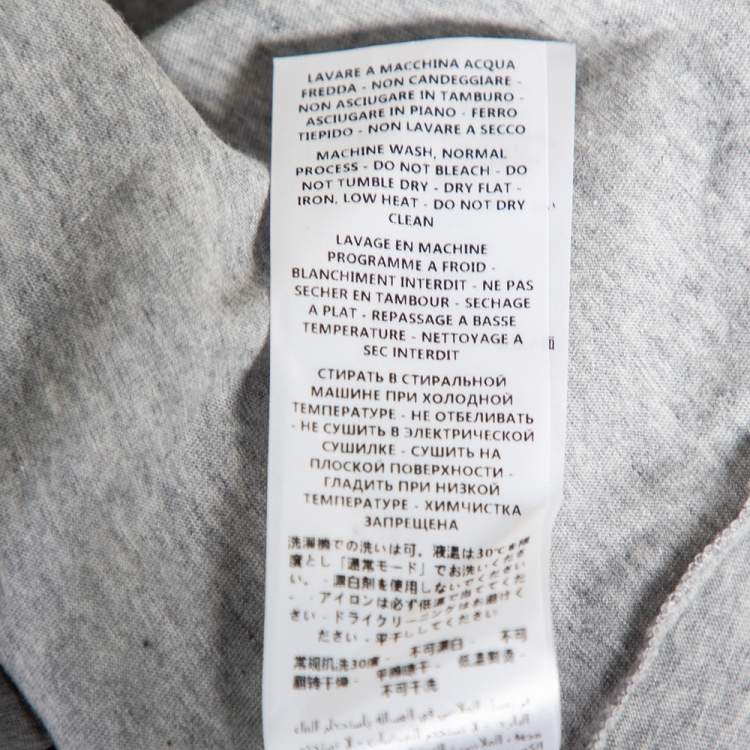 Pre Owned Alexander McQueen Grey Cotton Printed Short Sleeve T-Shirt L