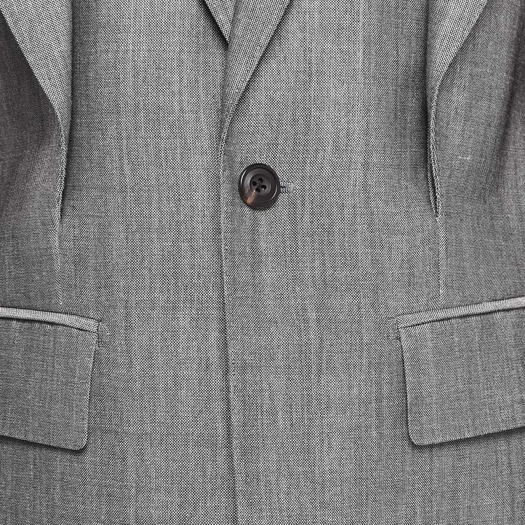 مملوكة مسبقًا Alexander McQueen Grey Wool Blazer and Pants Suit S
