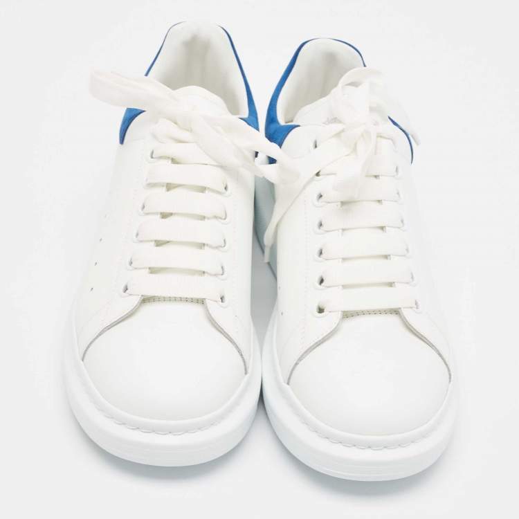 Pre Owned Alexander McQueen White Leather Larry Sneakers Size 42