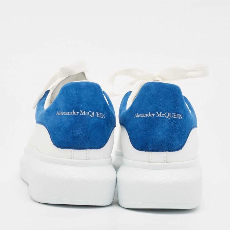 Pre Owned Alexander McQueen White Leather Larry Sneakers Size 42