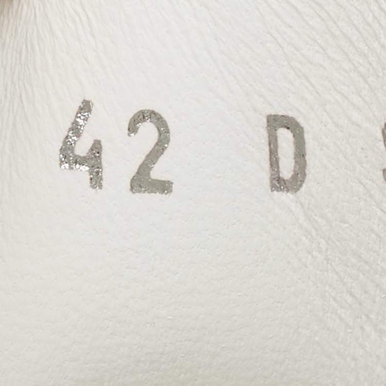 Pre Owned Alexander McQueen White Leather Larry Sneakers Size 42