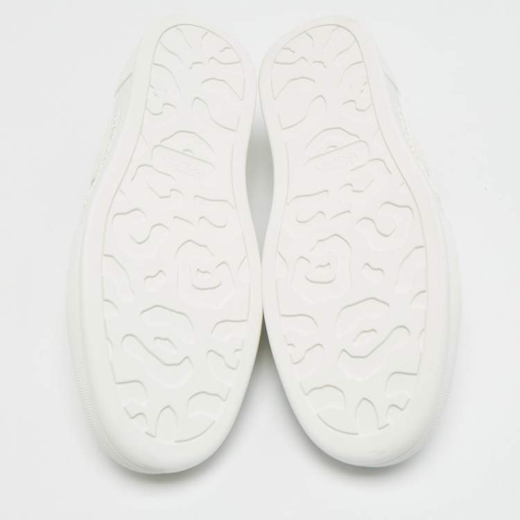 مملوكة مسبقًا حذاء رياضي ألكسندر ماكوين بلومسول سطح حجم 43 أبيض قماش عنق منخفض