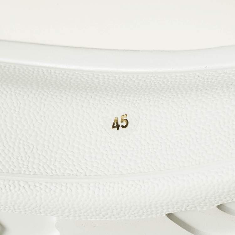 Pre Owned Alexander McQueen Larry Size 45 White/Grey Leather and Suede Low Top Sneakers