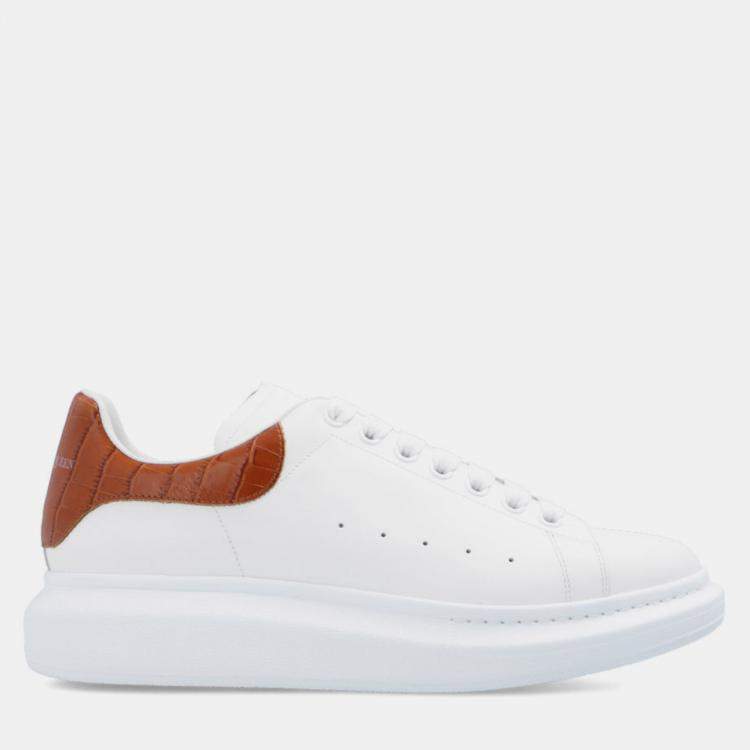 Pre Owned Alexander McQueen Oversized Sneaker White Cedar Croc Size 39