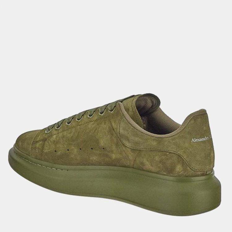 Pre Owned Alexander McQueen Suede Oversized Sneaker in Green Size 44.5