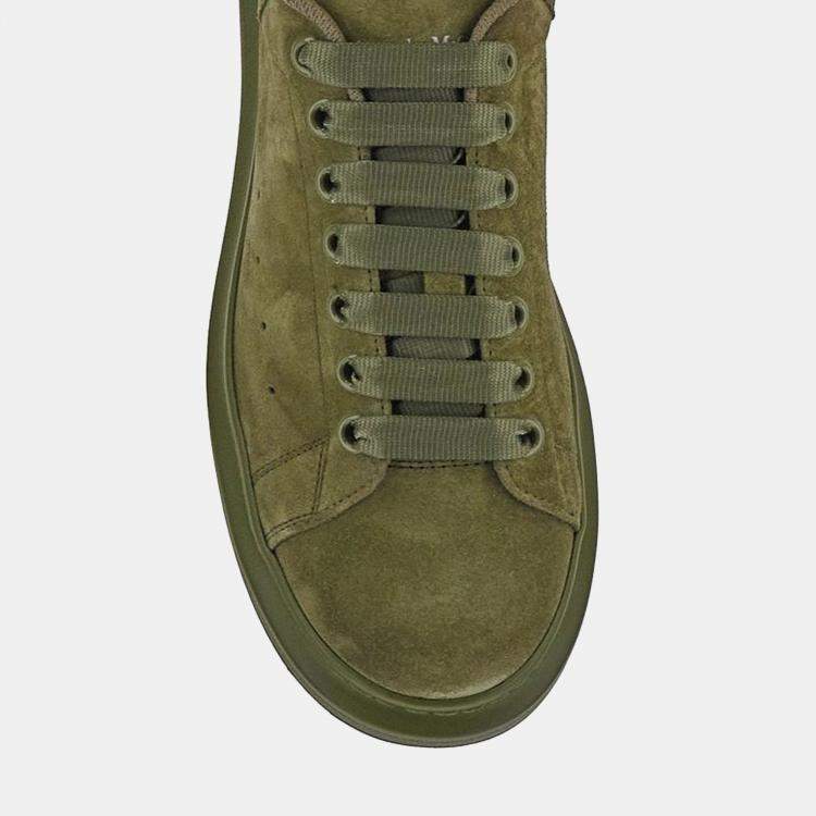 Pre Owned Alexander McQueen Suede Oversized Sneaker in Green Size 44.5