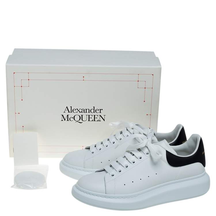 Pre Owned Alexander McQueen White Leather Larry Low Top Sneakers Size 42