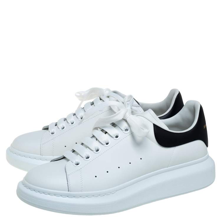 Pre Owned Alexander McQueen White Leather Larry Low Top Sneakers Size 42