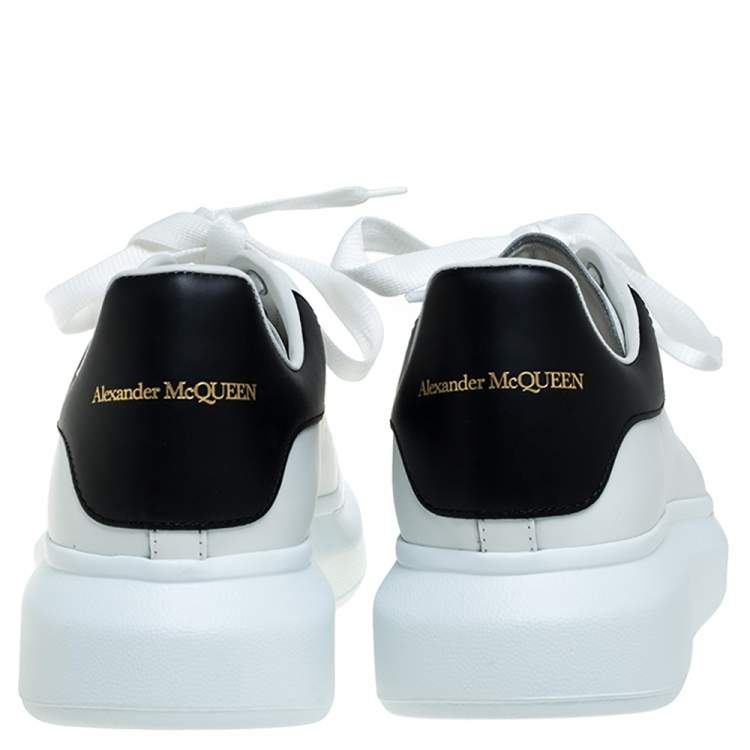 Pre Owned Alexander McQueen White Leather Larry Low Top Sneakers Size 42