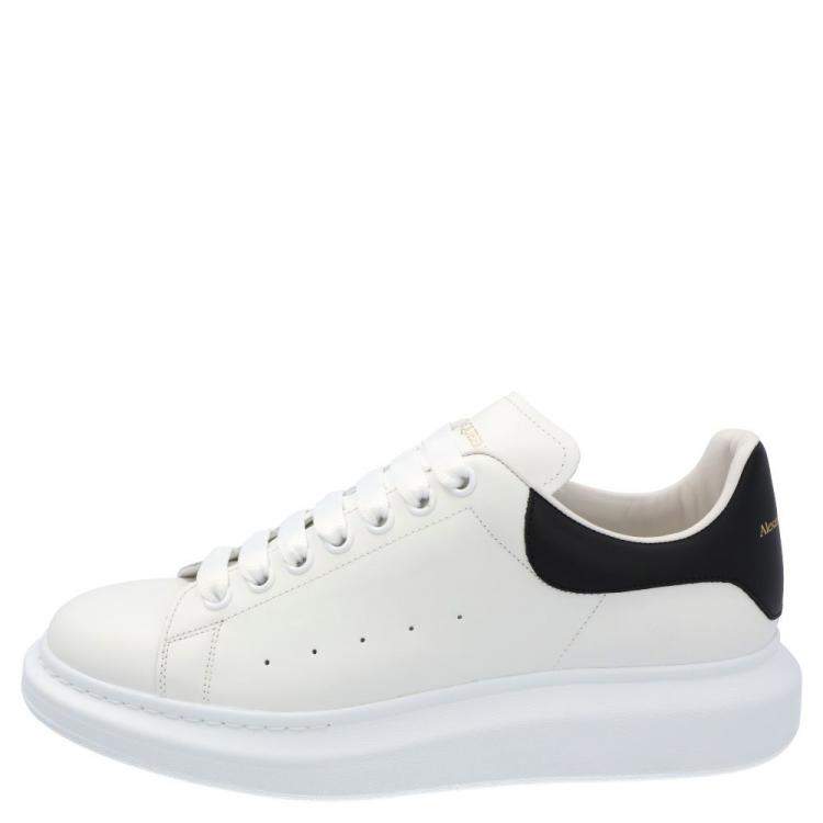 Pre Owned Alexander McQueen White Leather Oversized Sneakers Size EU 42