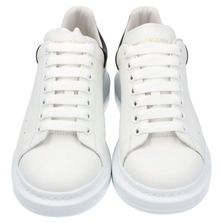 Pre Owned Alexander McQueen White Leather Oversized Sneakers Size EU 42