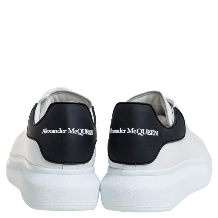 Pre Owned Alexander McQueen White Leather Larry Low Top Sneakers Size 45.5